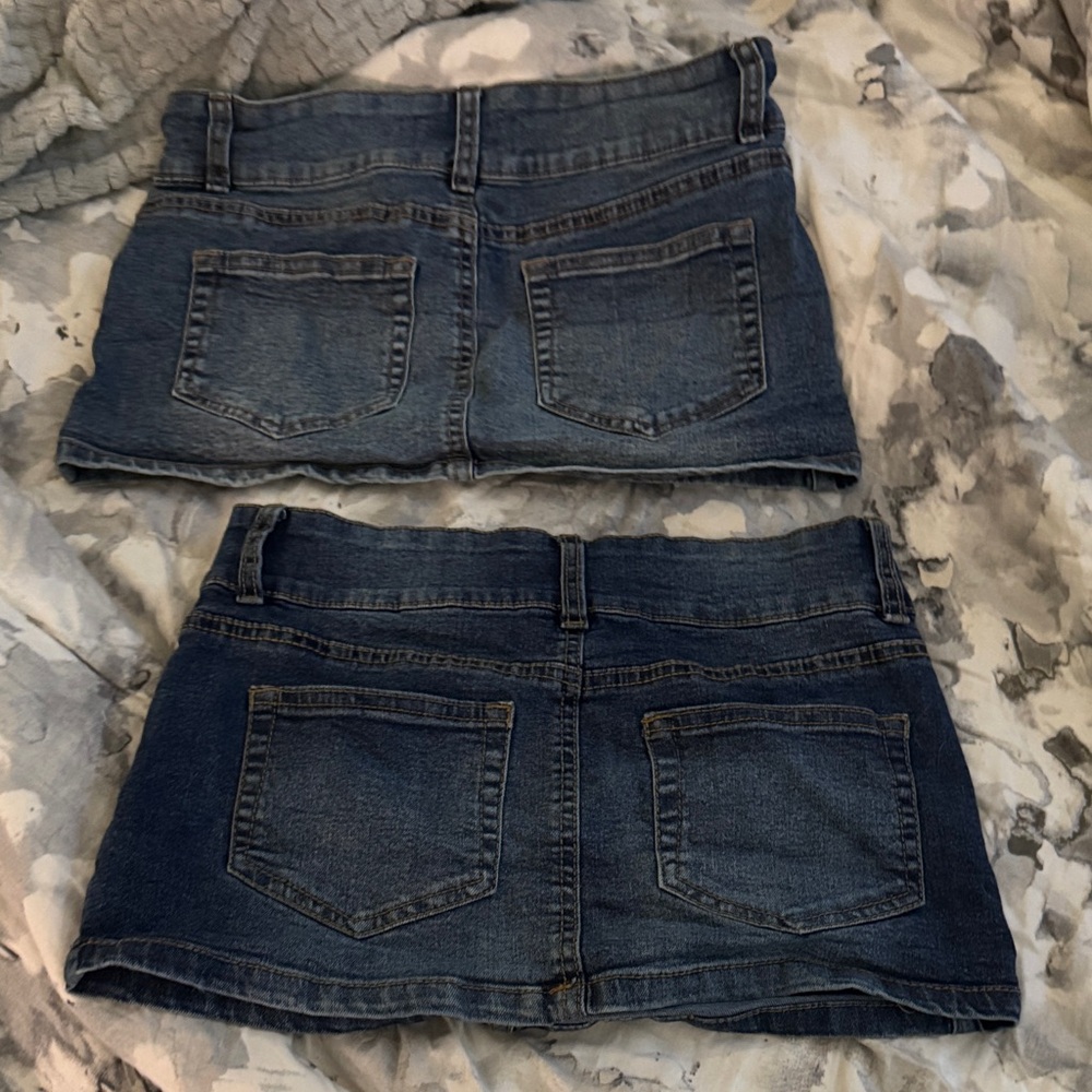 Denim Mini Skirts - Picture 3 of 4